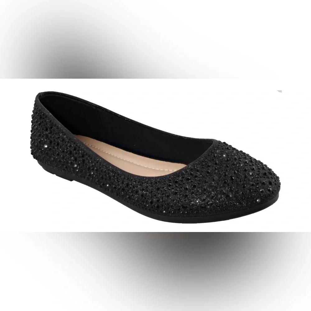 Black Rhinestone Flat - Picture 1 of 1